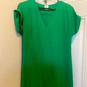 Green Cap Sleeve dress
